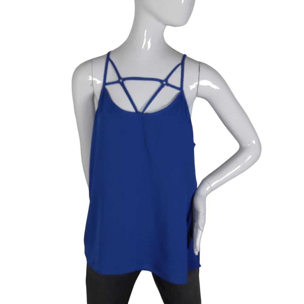 Shinestar top size XL Blue Strappy Neckline Fully Lined NWT
